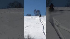 По склону на горном снегоходе (BRP Ski-Doo Summit X 165)