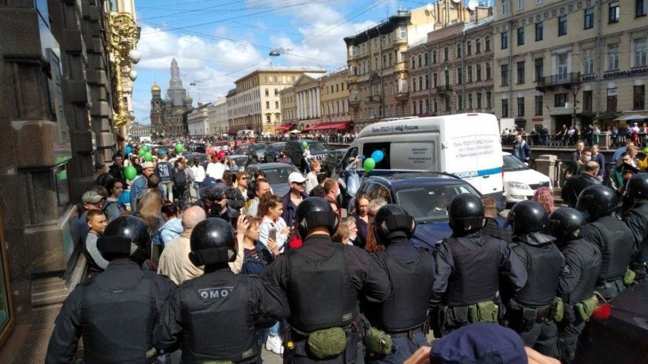 Санкт-Петербург выходит на протест в поддержку Хабаровска. Прямой Эфир 08.08.2020