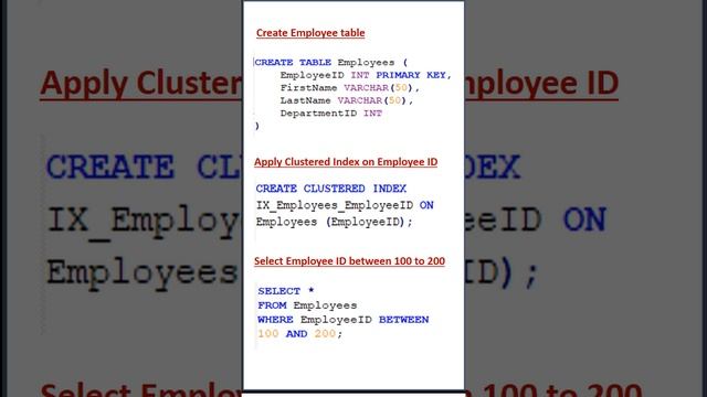 Key Consideration When Designing Clustered Index in SQL