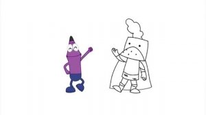 Каракули. Серия 25 - Как нарисовать супергероя. Обучающие мультфильмы для малышей