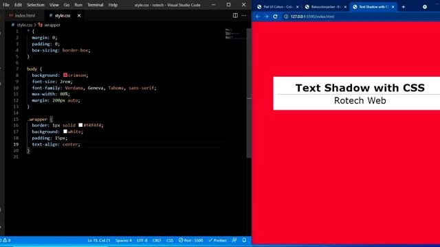 css text shadow - text shadow property