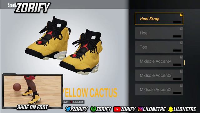 NBA 2K23 Next Gen Shoe Creator - Air Jordan 6 x Travis Scott "Yellow Cactus" смотреть онлайн