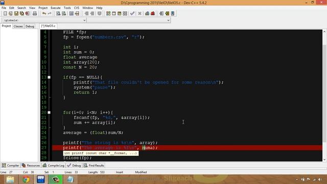C Programming 201 file IO in from csv смотреть онлайн