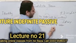 Future Indefinite Passive| Lecture no 21 | By Syed Ali Raza Kazmi