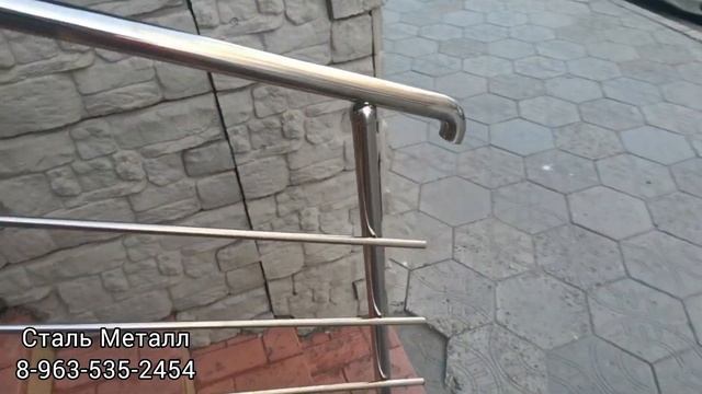 Перила из нержавеющей стали. Уличное ограждение из нержавеющей стали. Договор, гарантия. смотреть онлайн