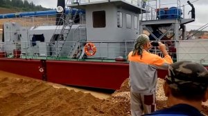 Cпуск дизельного земснаряда 1600-45 проект Ц480М