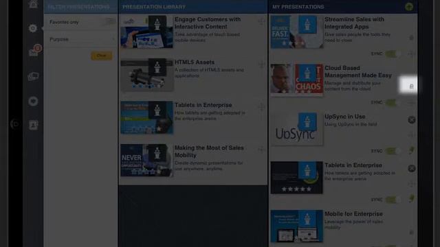 UpSync - Content Manager Screen Capture