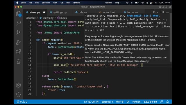 Django Contact Form | How To Send Email Using Django? | Tutorial 2022 смотреть онлайн