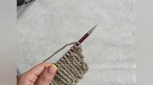 Прибавления петель в резинке из петли предыдущего ряда