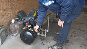 Установка плазмореза к компрессору.