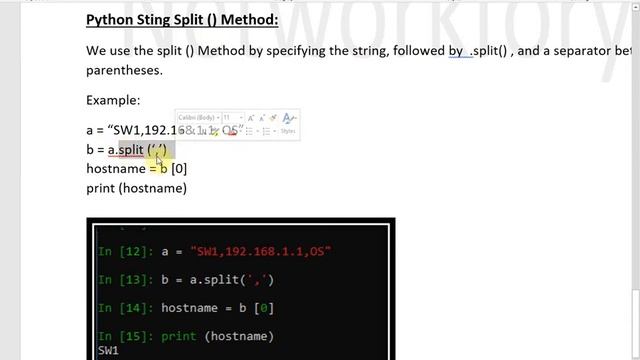 Python for Network Engineer | Python User Input & String Split Method | Video 6