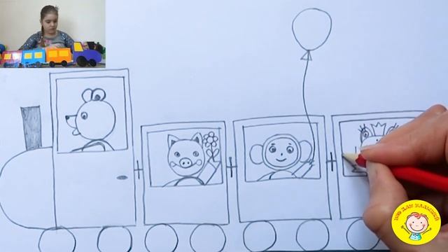 Рисуем ПОЕЗД ДЛЯ СКАЗОЧНЫХ ГЕРОЕВ. УРОК 117 Тема: "поезд для сказочных героев"- цветные карандаши смотреть онлайн