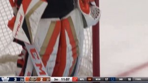 John Gibson Gets Stick Stuck In Skates