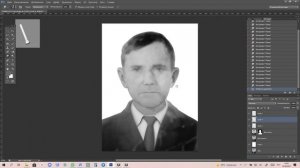 Реставрация бледного портрета + нейросеть + рамочка "Бессмертный полк"