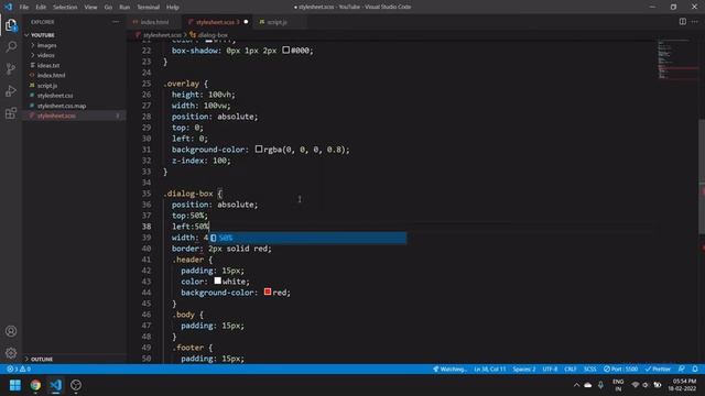 Pop up box using HTML, CSS and JavaScript