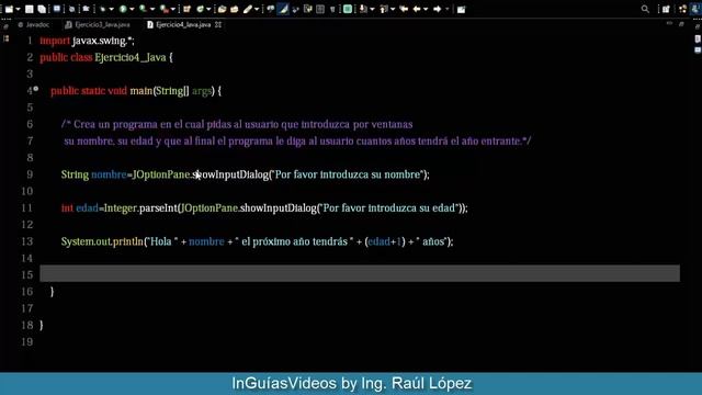 EJERCICIO 4- Programación JAVA (showInputDialog) y (parseInt) [Métodos] смотреть онлайн