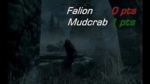 The Elders Scroll: Skyrim Falion vs Mudcrab near Morthal