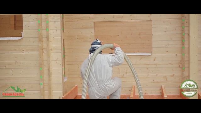 Эковата. Как правильно задувать эковату в двойной брус.