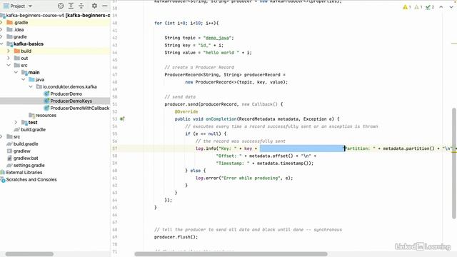 6.5_Java producer with keys - Kafka Java Programming 101 смотреть онлайн