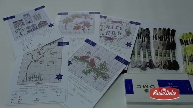 5 Бесплатных Схем для Вышивания к 35 Новым Номерам Мулине DMC