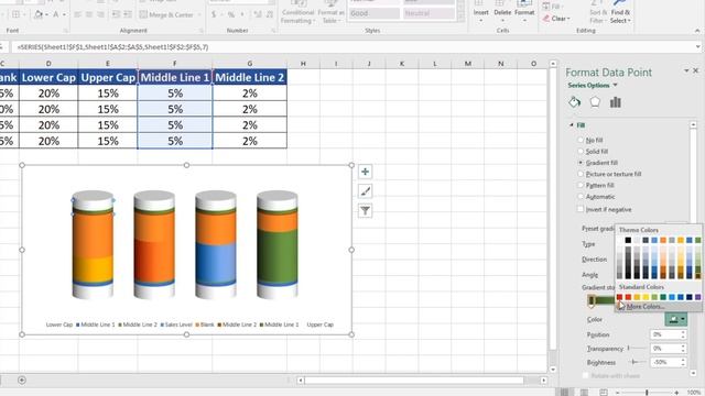 Stylish and Easy 3D Container Visual Chart in MS Excel 2023