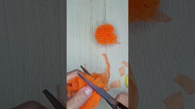 #shorts DIY very bright orange hair bows