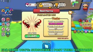 How To Get Red Horns in Pull a Sword (ROBLOX FREE LIMITED UGC ITEMS)