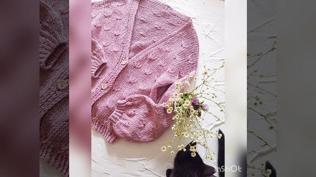 Кардиган с цветочным узором