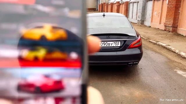 Сочный выхлоп AMG на дизельном Mercedes CLS 250d. Электронный выхлоп THOR в Уфе