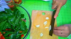 Салат из ШПИНАТА С МЯСОМ / ШПИНАТ С МЯСОМ по-корейски