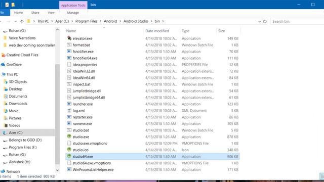 Increasing or Decrease RAM allocation of Android Studio