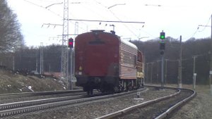 ЧМЭ3Т-7254 и вагон - дефектоскоп ВД-1МТ 5К