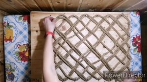 Коврик из джутовой веревки