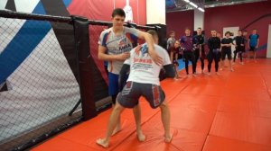 Вставание у сетки в ММА. Рабочий вариант и заминка в конце тренировки. Семинар в клубе Русичи,Самар