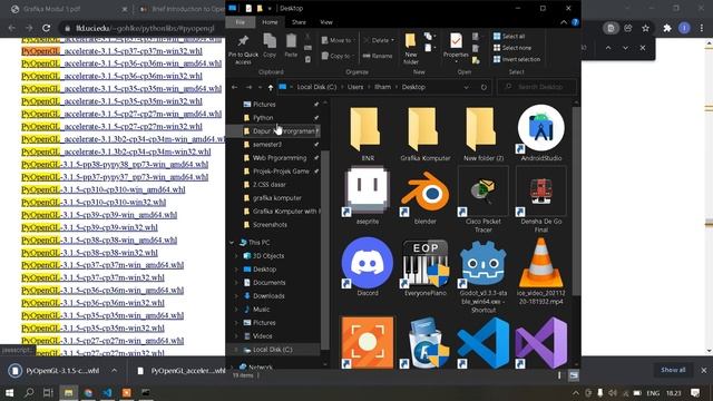 [Grafika Komputer] - part 1 Instalasi Pyopengl смотреть онлайн