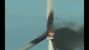 Пожар на ветрогенераторе - Fire on the wind generators