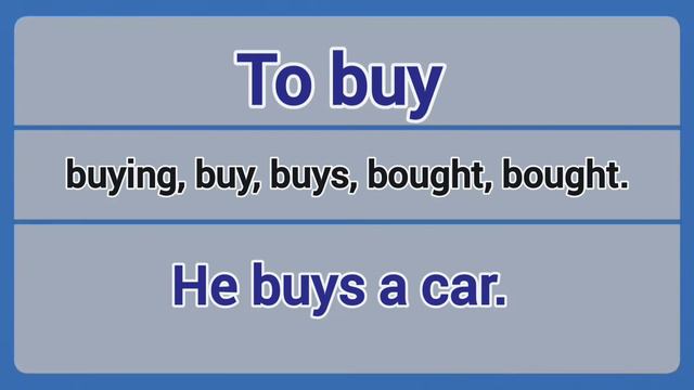 Irregular Verb - to buy (buying, buy, buys, bought, bought). смотреть онлайн