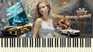 ABBA - Money, money, money (piano tutorial) [НОТЫ + MIDI]