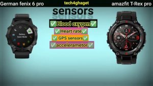 Garmin fenix 6 pro vs Amazfit trex pro - amazfit T-Rex pro vs germen fenix 6 pro smart watch