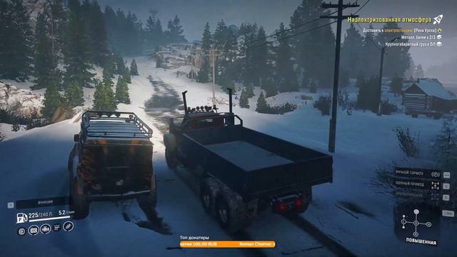 SnowRunner Прохождение Хард режим. Река Уркска Следующая зачистка)
