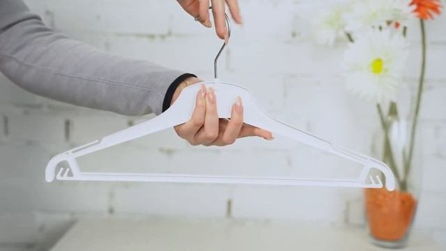 Мужские и женские вешалки плечики для одежды, универсальные пластиковые тремпеля в шкаф 41 см, белы