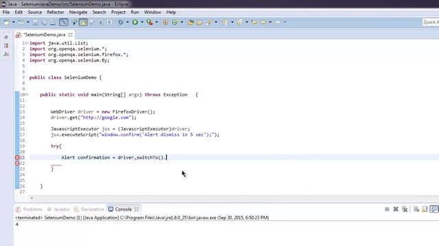 Dismiss Alert Popup in Selenium WebDriver