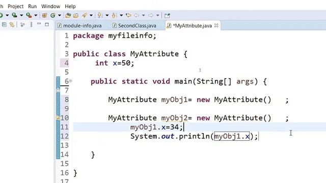 Java Class Attributes in Hindi || L-37 || Java Class attributes example on Eclipse|| смотреть онлайн