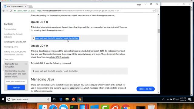 Setup Java and JDK on Ubuntu смотреть онлайн