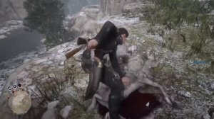 Нашли Гризли! Зимняя охота в Red Dead Redemption 2