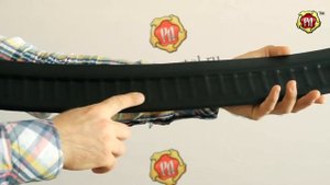 Накладка на задний бампер Hyundai Solaris 2014- (russ-artel.ru)