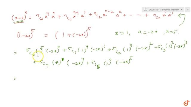 Expand of the expression : `(1-2x)^5` смотреть онлайн