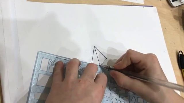 Рисуем 3d пирамиду на бумаге смотреть онлайн