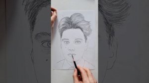 Рисую Романа Компота (Парамонов), портрет карандашом