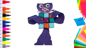 Как сделать Поп Ит из бумаги своими руками, Хаги Ваги держит Поп Ит